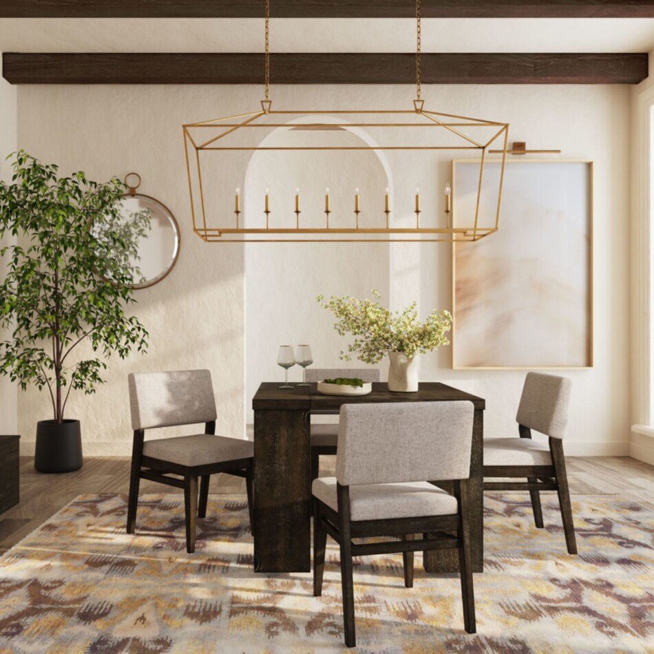 ifxt dark brown package dining set ifxpc  