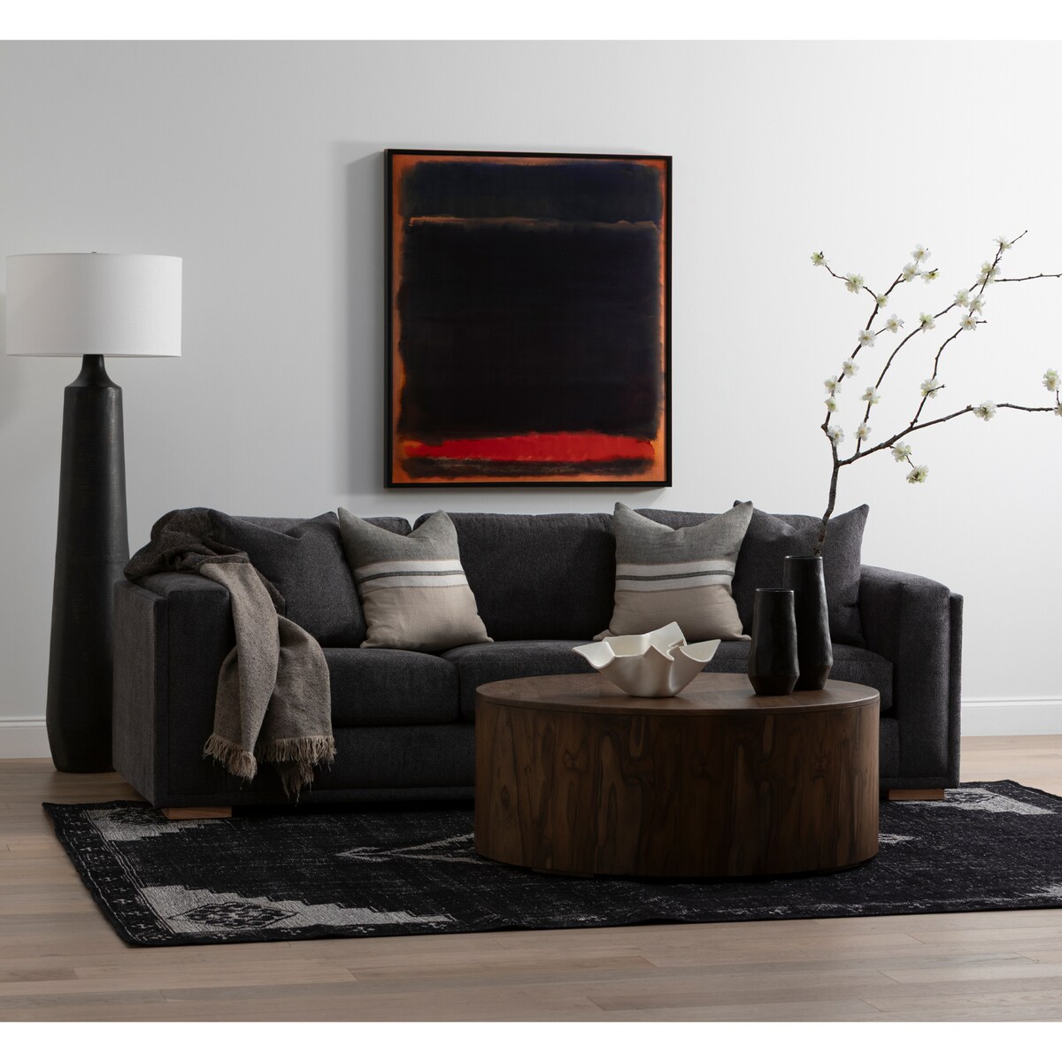 j gray fabric sofa   