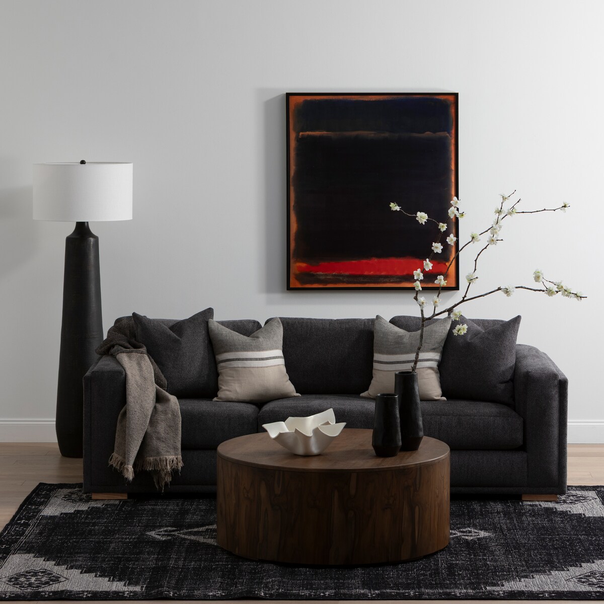 j gray fabric sofa   