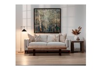 jb brown leather ottoman   
