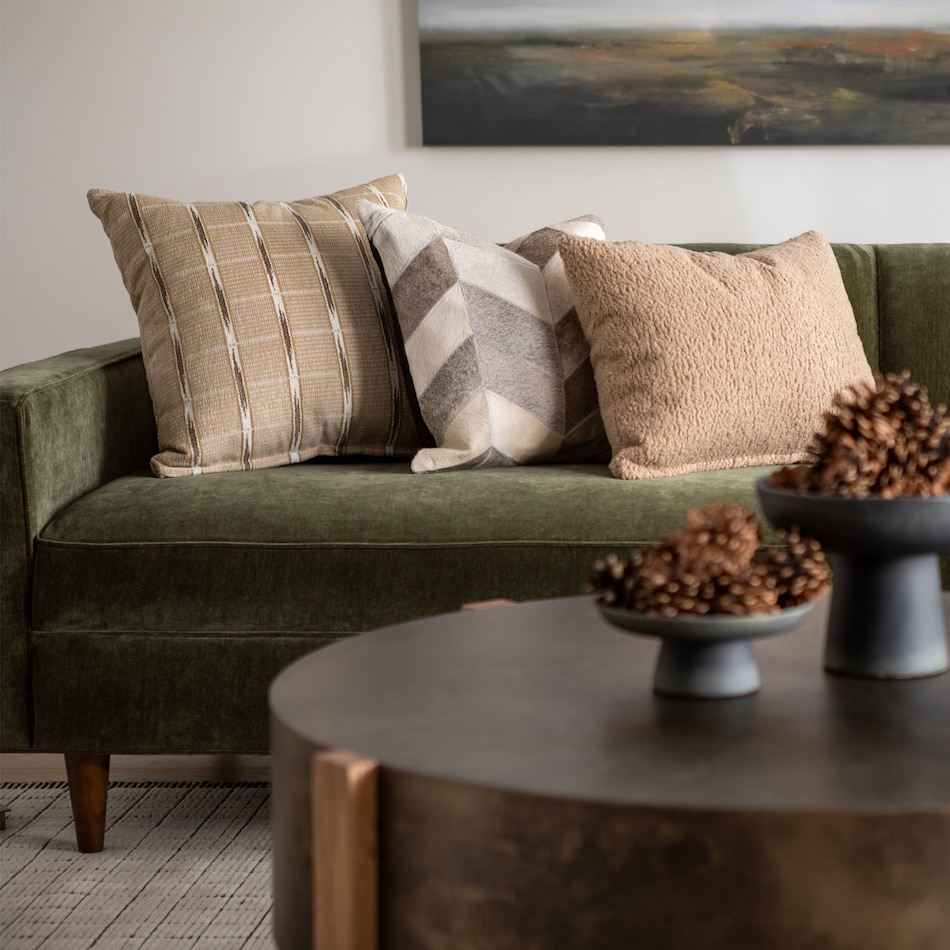 j green fabric sofa   