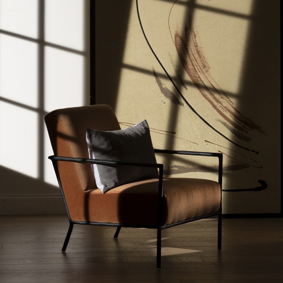 l orange uph chair   