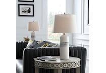 l white gold metal table lamp   