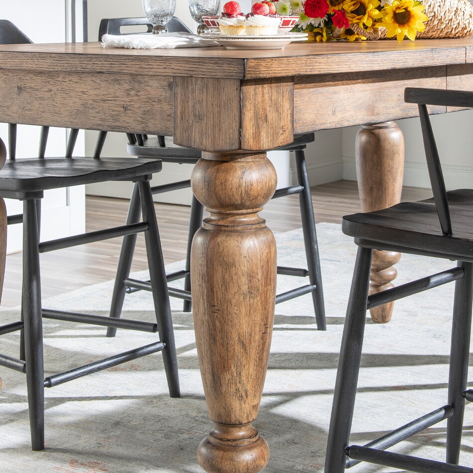 l brown table w  base   