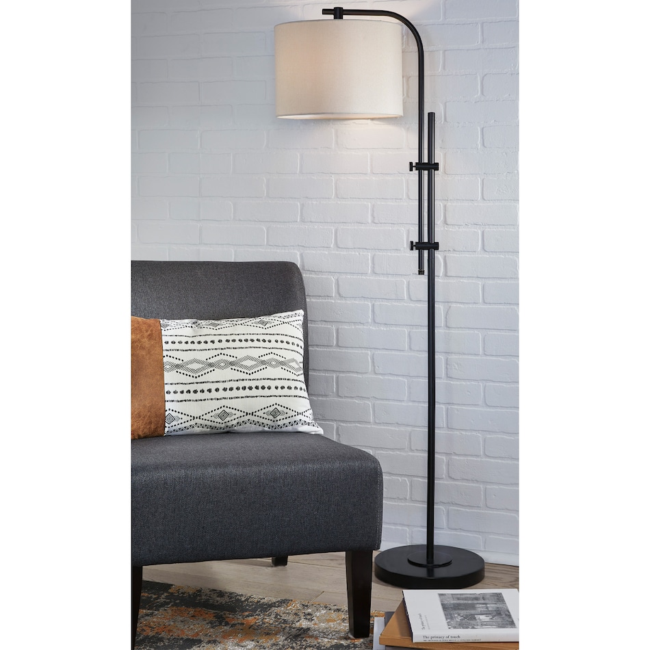 l black floor lamps   