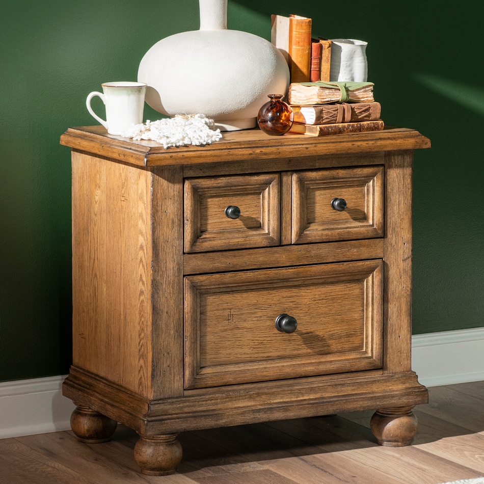 l brown nightstand   