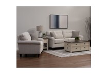 l beige fabric chair   