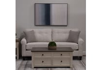 l beige fabric sofa   