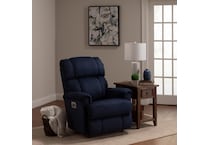la blue fabric recliner   