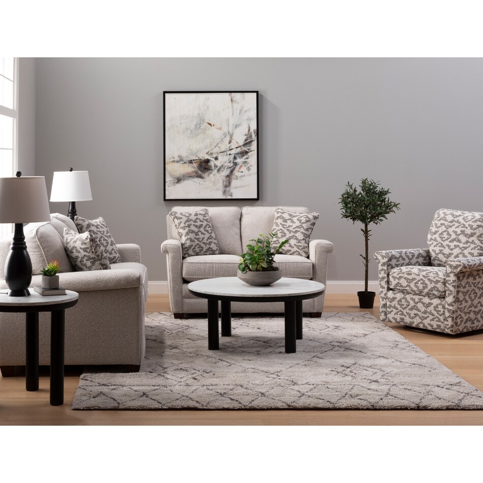 ll beige fabric loveseat   