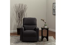 l black fabric recliner   