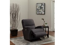 l black fabric recliner   
