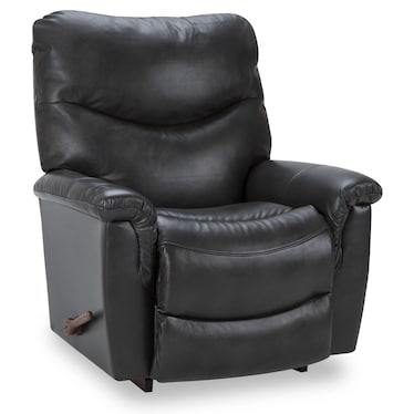 La-Z-Boy Jason Gray Leather Rocker Recliner