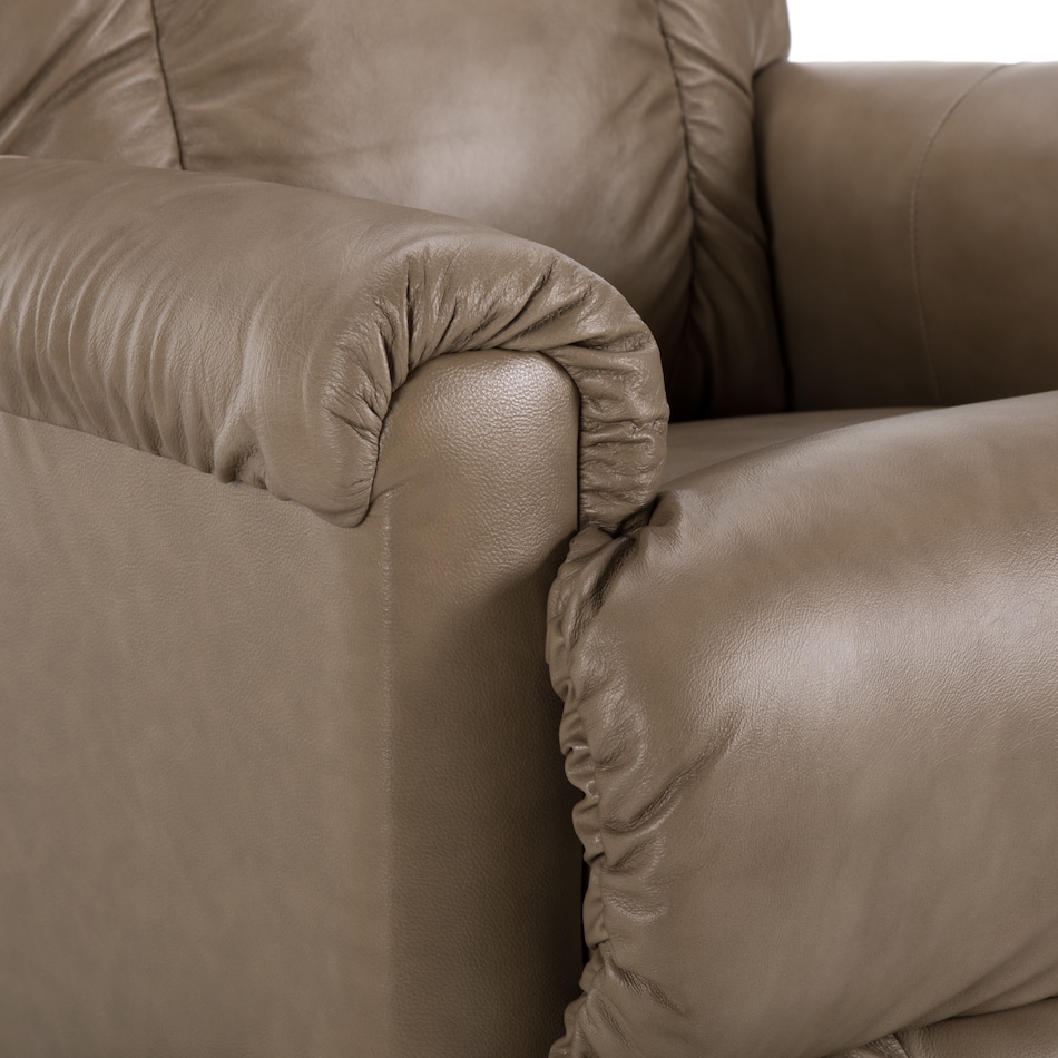 lb dune leather recliner   