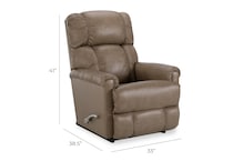 lb dune leather recliner   