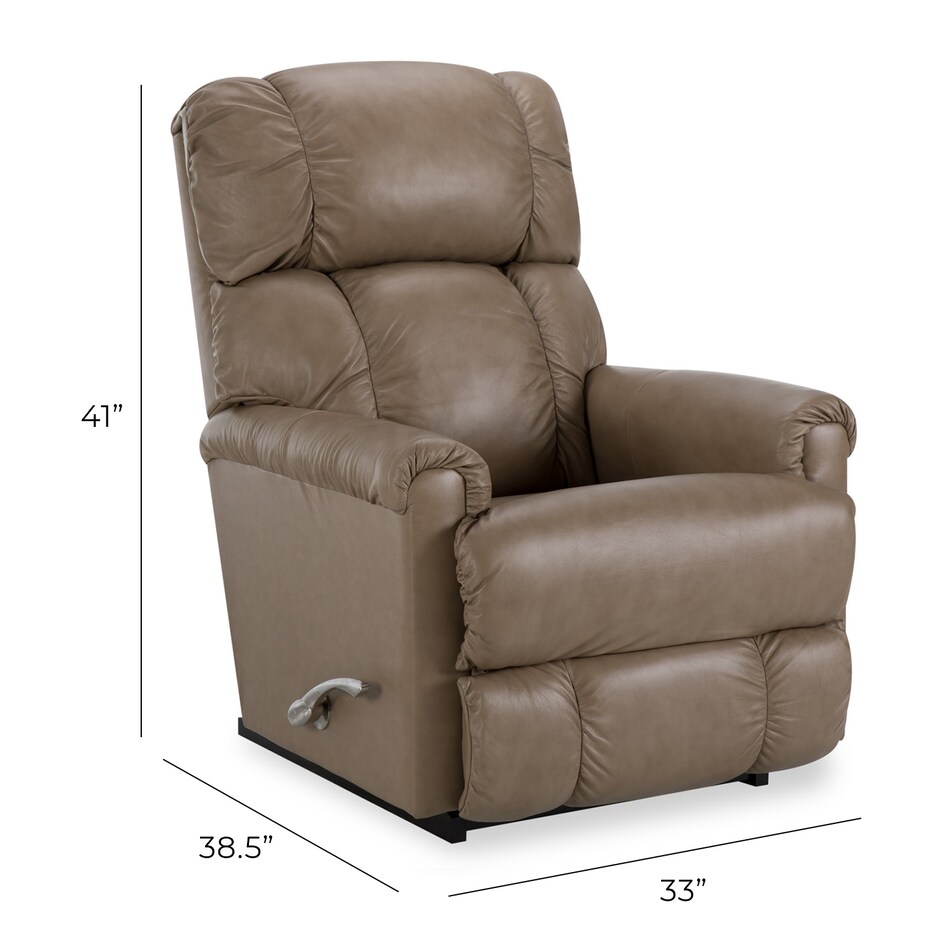 lb dune leather recliner   