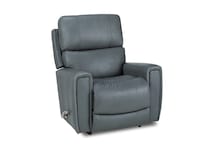 lb blue grey leathermatch sofa   