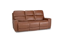lb caramel leathermatch sofa   