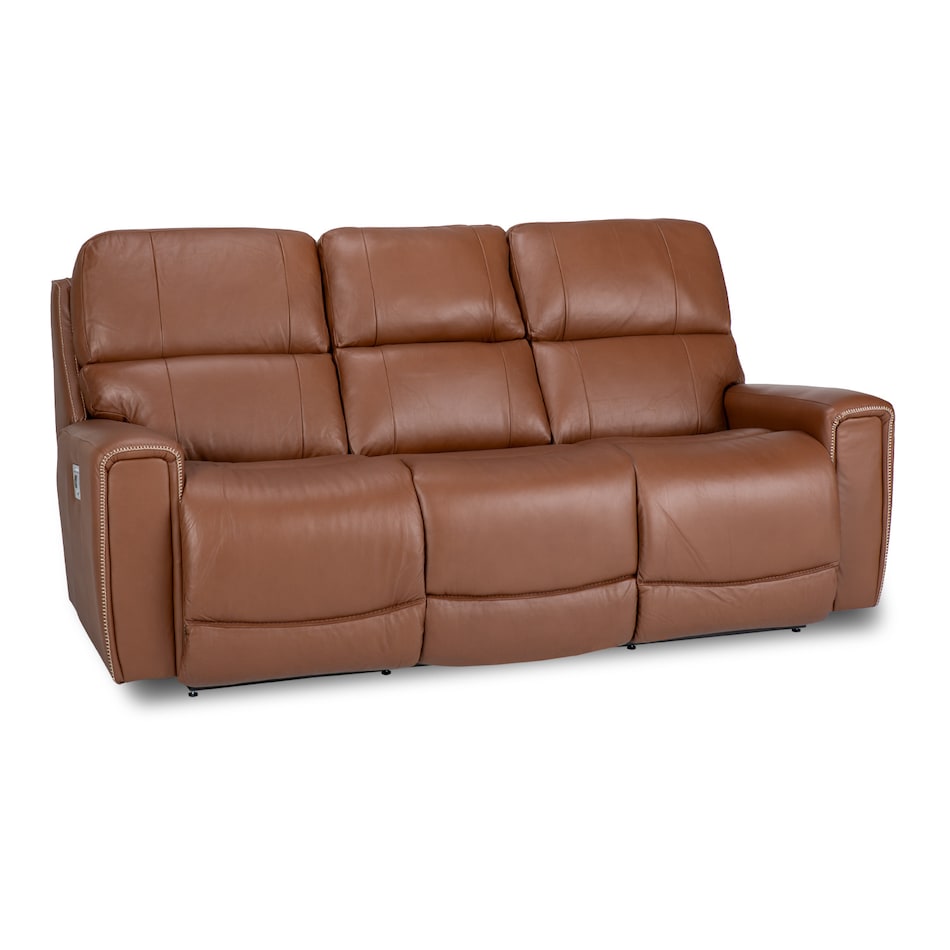 lb caramel leathermatch sofa   