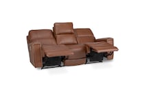 lb caramel leathermatch sofa   