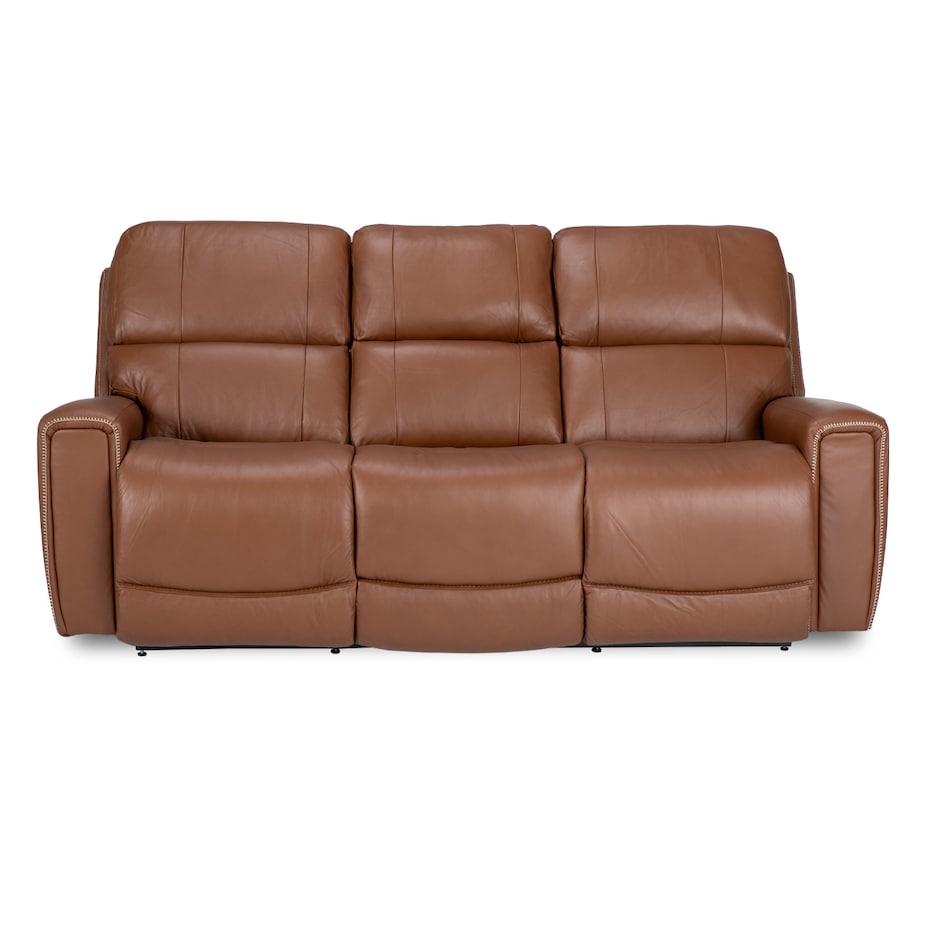 lb caramel leathermatch sofa   