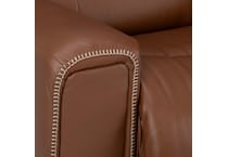 lb caramel leathermatch sofa   