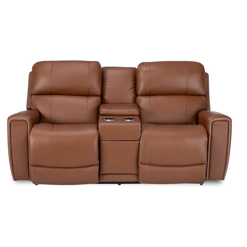 lb caramel leathermatch sofa   