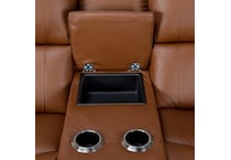 lb caramel leathermatch sofa   