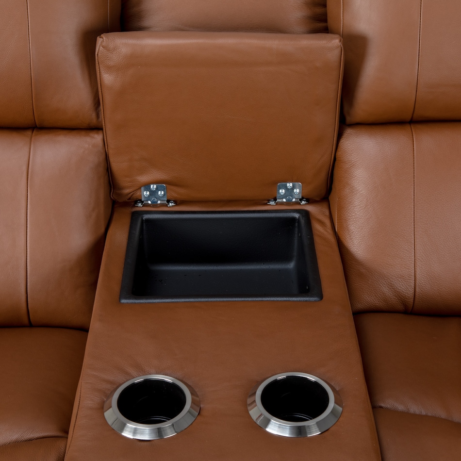 lb caramel leathermatch sofa   