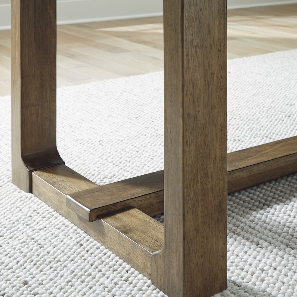 light brown country formal dining room   