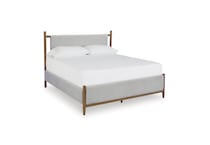 light gray & medium brown contemporary bedroom abqn  