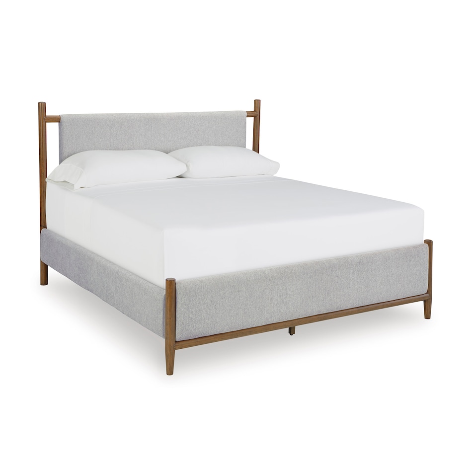 light gray & medium brown contemporary bedroom abqn  