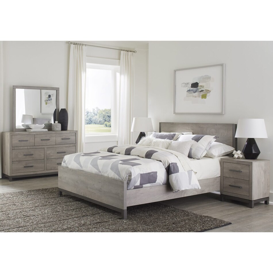light gray contemporary bedroom hrt  