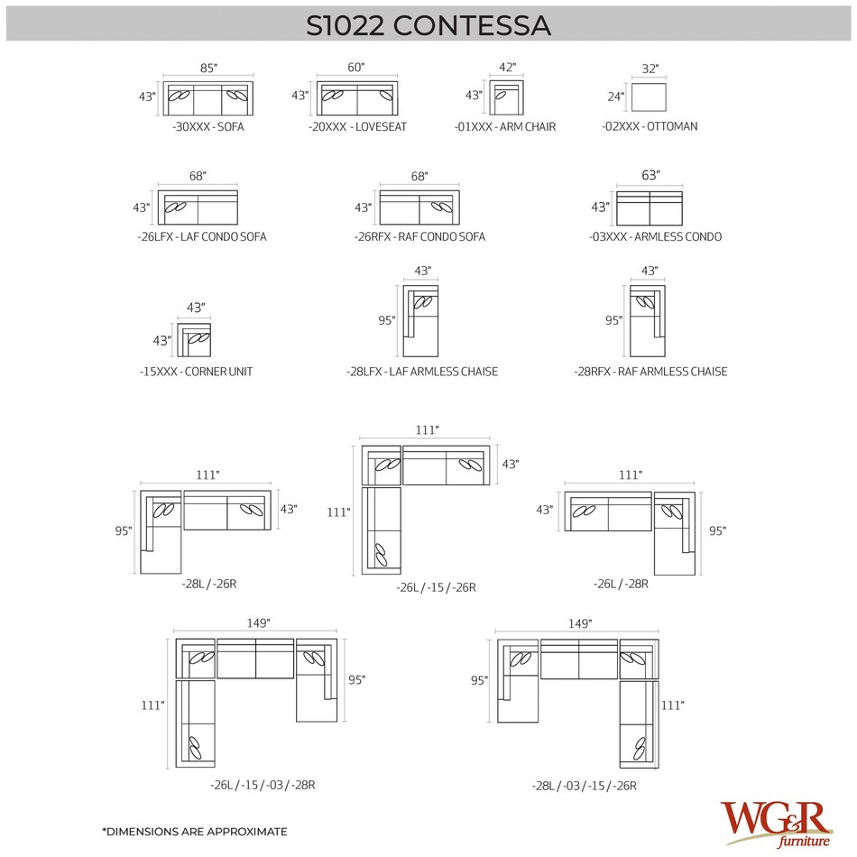 marley navy sectional stationary jp  