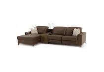 mohave & warm oak sectional w recliner llup  