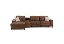 mohave & warm oak sectional w recliner llup  