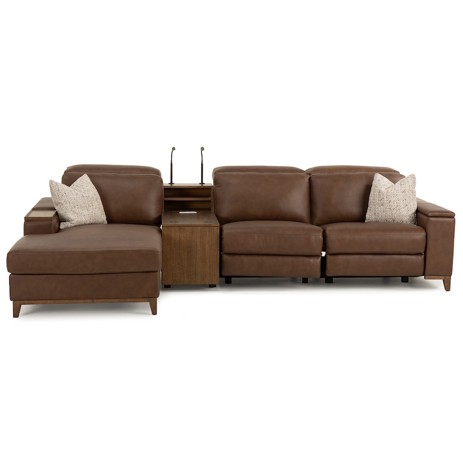 mohave & warm oak sectional w recliner llup  