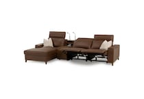 mohave & warm oak sectional w recliner llup  