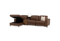 mohave & warm oak sectional w recliner llup  