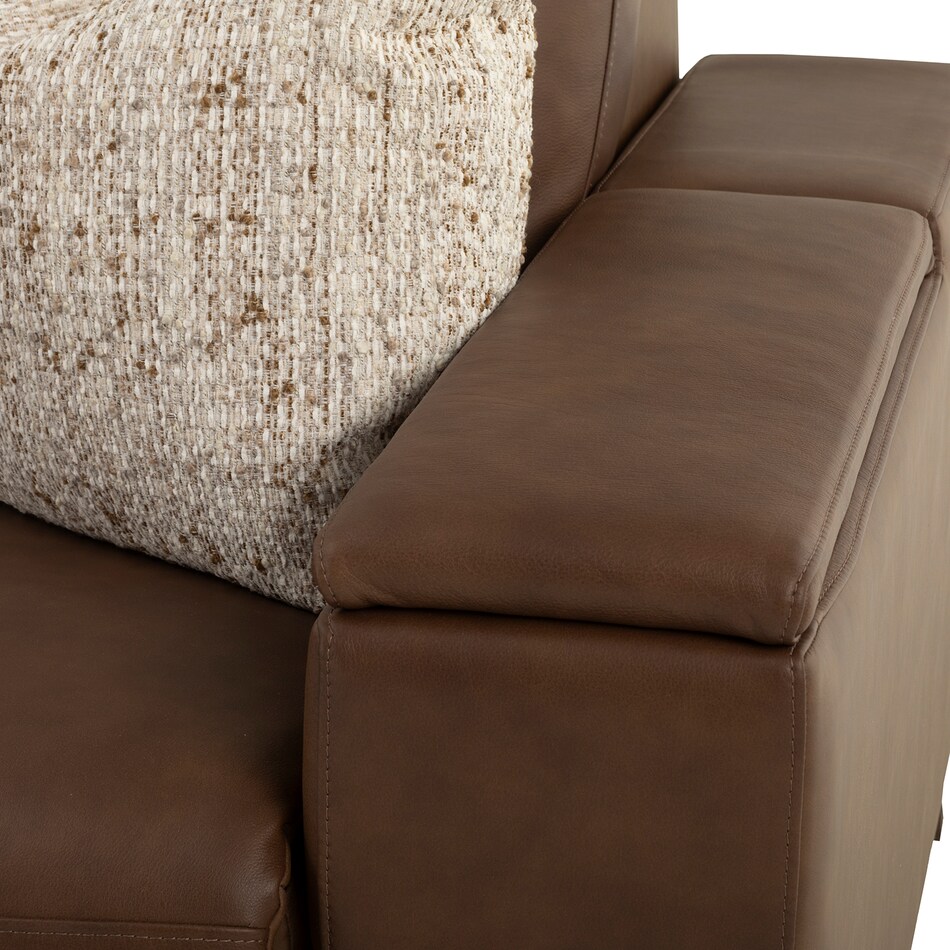 mohave & warm oak sectional w recliner llup  