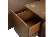 mohave & warm oak sectional w recliner llup  