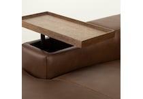 mohave & warm oak sectional w recliner llup  
