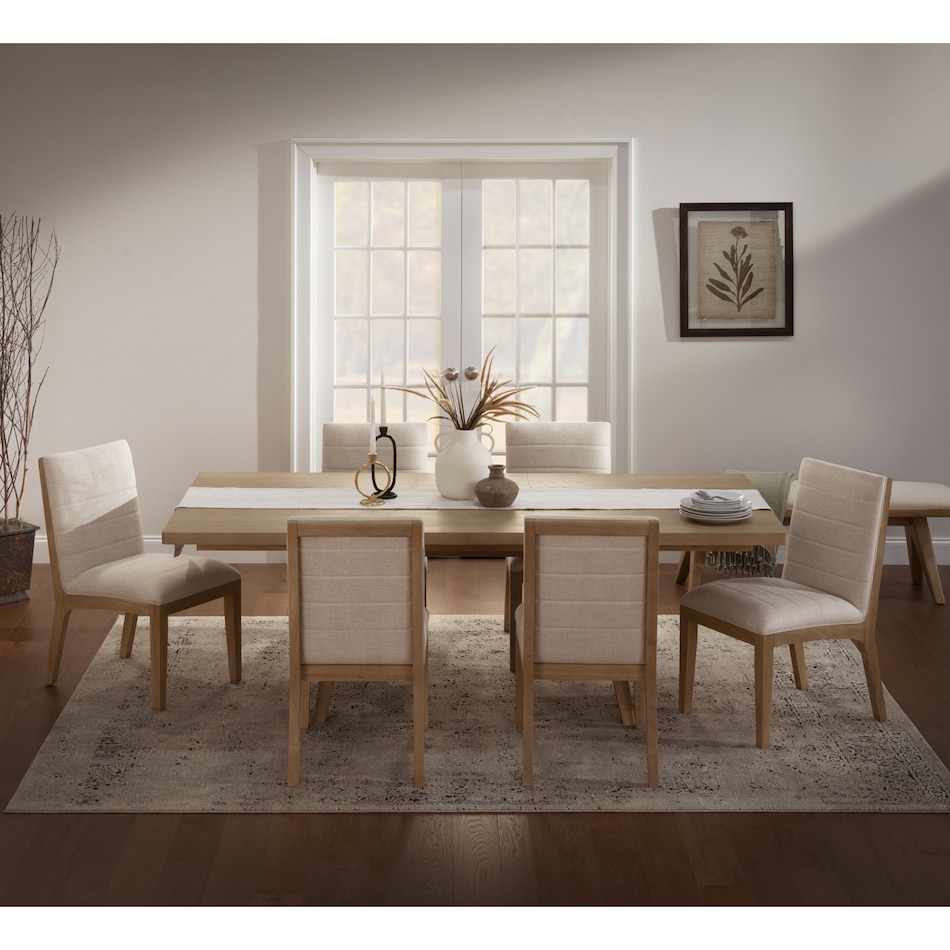 mqet light brown package dining set mqetpc  