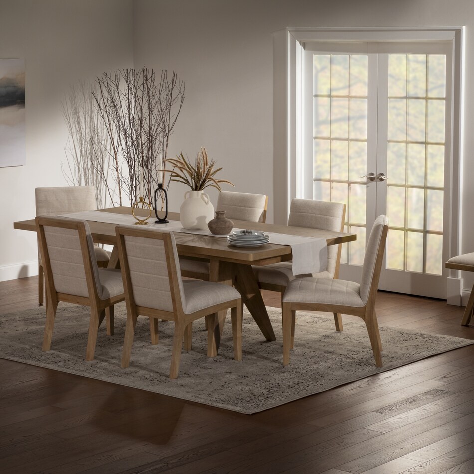 mqet light brown package dining set mqetpc  