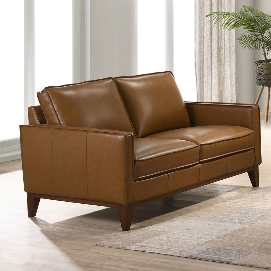 n leather loveseat   