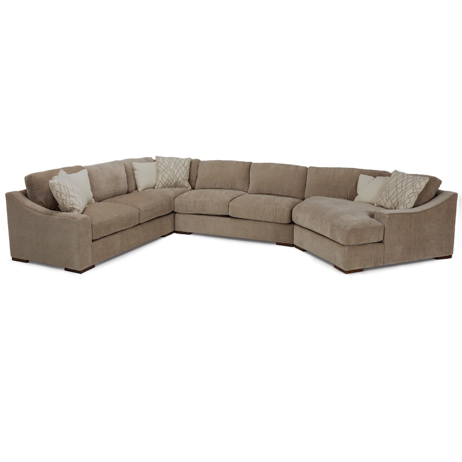 napa taupe sectional stationary jpc  