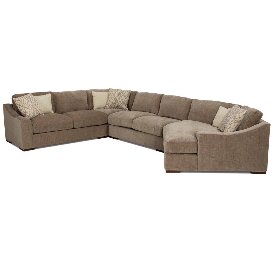 napa taupe sectional stationary jpc  