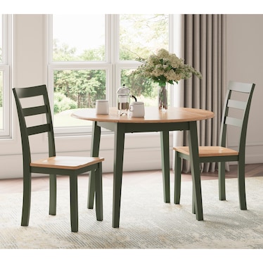 Kaiser 3-Pc. Green Dropleaf Dining Set