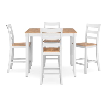 Kaiser 5-Pc. White Counter Height Set