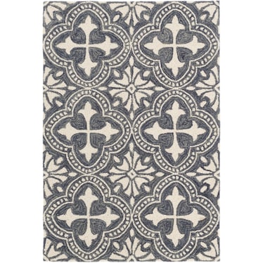 8x10 Vintage Tile Blue Rug